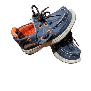 Sperry Boys Dark Blue Lanyard Boat 7.5 Toddler